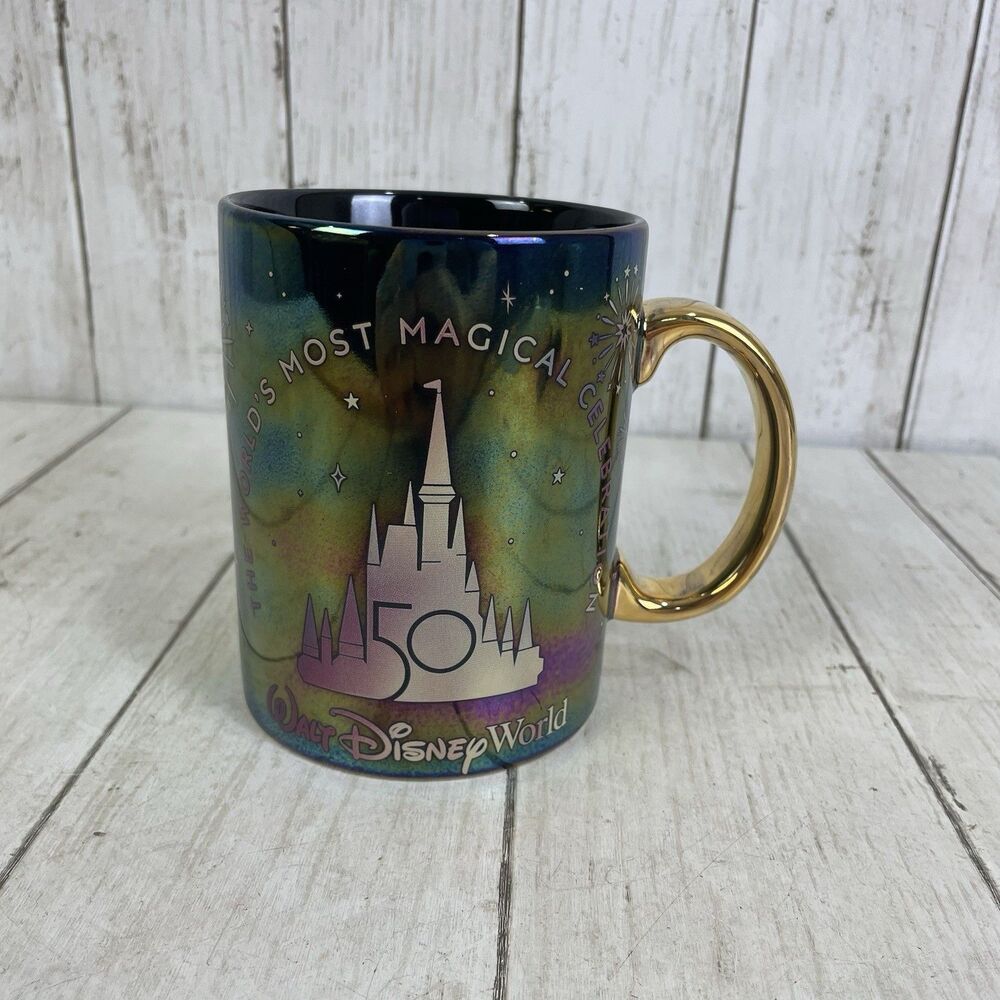 Disney World 50th Grand Finale Iridescent Coffee Mug Parks Exclusive - NEW